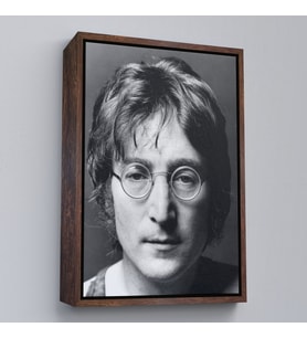 Çerçeveli John Lennon Kanvas Duvar Sanatı Tablo (Beyaz)
