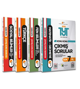 2025 YKS-TYT ÖSYM Çıkmış Soru Bankası Konu Konu Son 7 Yıl PDF/Video Çözümlü 4lü Kara Kutu SET