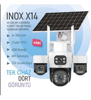 INOX 3MP 4Lens PT Speed Dome 3.6mm IP Solar Kamera E-Sim X14