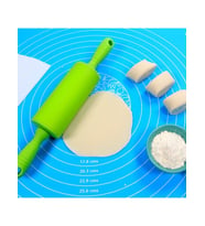 40*50 cm Silikon Ölçekli Kullanımı Kolay Hamur Açma Matı Ekmek Mantı Makarna Hamuru Yoğurma Matı (5343)