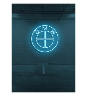 Rent A Carlara Özel BMW Logo Neon Tabela
