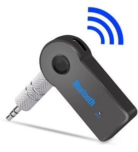 Mikrofonlu Bluetooth Ses Alıcı Araç ve Hoparlör İçin Aux Girişli Kablosuz Dönüştürücü Kiti