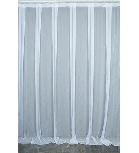 MAKARNA MODEL SİMLİ BEYAZ RENK HAZIR DİKİLMİŞ PİLELİ TÜL PERDE 300*260 