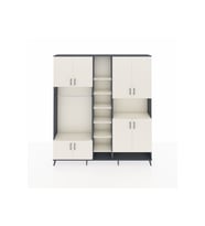 Arges Gardrop 18 Raflı 8 Kapaklı Tek Askılı 220x30x243 Antrasit-Aytaşı