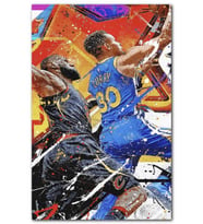 Cakatablo NBA Oyuncuları Curry Manşet Atışı MDF Tablo