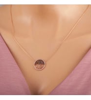 925 Ayar Gümüş Rose Hayat Ağacı Kadın Kolye