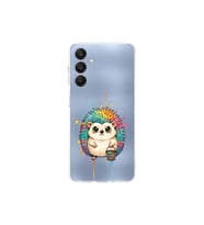 Samsung Galaxy A25 ile Uyumlu Splash Kirpi Tasarımlı Şeffaf Silikon Kılıf