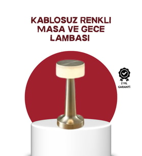 Northcity Şarj Edilebilir LED Masa Lambası – USB Girişli Metal Yapı Kablosuz ve Dokunmatik Aydınlatma