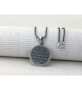 Nazar Duası 925 Ayar Gümüş Erkek Kolye