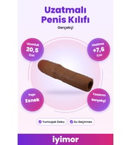 7.6 Cm Uzatmalı Melez Rengi Gerçekçi Penis Kılıfı – iyimor