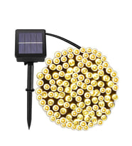 TechnoSmart Solar 50 Ledli 7 Metre Bahçe Aydınlatma Dekorasyon Güneş Enerjili Led Sarı Işık