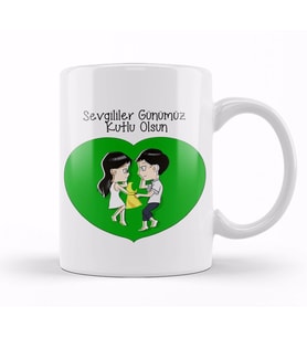 Sevgililer Günü Sevgiliye Hediye 0115 Kupa Bardak Porselen