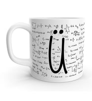 Ü Harfi Matematik Formül Tasarım Harfli Kupa Bardak