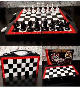 Kutulu Çantalı Satranç Takımı Plastik Chess Hediye Oyun Seti