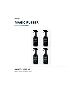 Motive Magic Rubber Premium Kauçuk Zemin Bakım Ürünü 4’lü Set