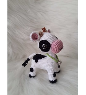 Maskot Buzu Sevimli Buzağı Amigurumi Organik Oyuncak