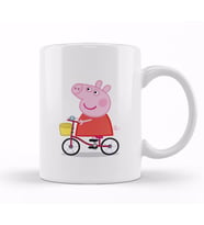 Peppa Pig Bir Bisiklette Peppa Pig Kupa Bardak Porselen