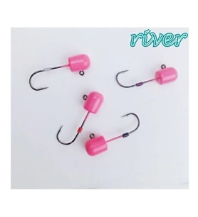 River Hunter Pembe Glowlu Jighead 4’Lü Paket 1,5Gr