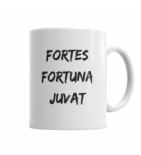 A Sorte Favorece Os Fortes Fortes Fortuna Juvat Kupa Bardak Porselen