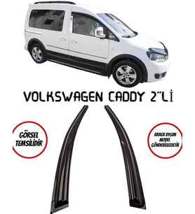 Volkswagen Caddy 2011-2020 Cam Rüzgarlığı  2li (Siyah)