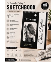 Dream Art Galery Çizim Defteri Sketchbook A/5, Eskiz Defteri (14.8 x 21)
