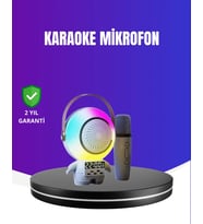 RGB Işıklı Astronot Bluetooth Hoparlör Karaoke Mikrofonlu