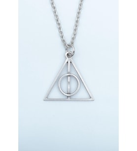 Harry Potter Ölüm Yadigarları Üçgen Gümüş Kaplama Düz Zincir Kolye