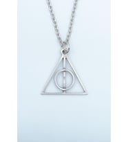 Harry Potter Ölüm Yadigarları Üçgen Gümüş Kaplama Düz Zincir Kolye