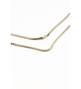 Yatay Ezme Zincir Model Xuping Kararmaz Gold Kadın Kolye - 55 cm