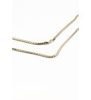 Yatay Ezme Zincir Model Xuping Kararmaz Gold Kadın Kolye - 55 cm