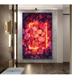Neon Flower Kanvas Tablo