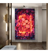 Neon Flower Kanvas Tablo