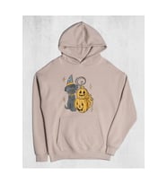 Unisex Cat Halloween Kapüşonlu Sweatshirt