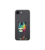 iPhone 17 Air ile Uyumlu Splash Tembel Hayvan Tasarımlı Şeffaf Silikon Kılıf
