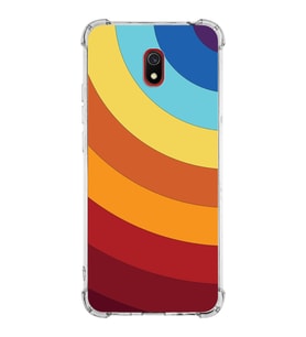 Xiaomi Redmi 8A Köşe Korumalı Antişok Kapak Renk Cümbüşü Tasarımlı Şeffaf Silikon Kılıf
