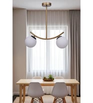 VELVET 2 Lİ ESKİTME BEYAZ CAMLI PLAFONYER AVİZE