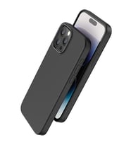 HOCO Pure Series iPhone 15 Pro Max Manyetik Silikon Kılıf (Siyah)