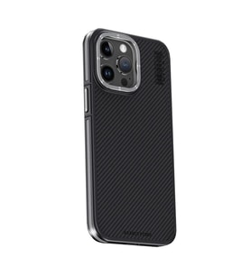 Joko Apple iPhone 15 Pro Max Kılıf Aramid 600D Kevlar Karbon Fiber Magsafe Kapak - Gri