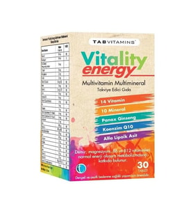 Tab Vitamins Vitality Energy Multivitamin 30 Tablet