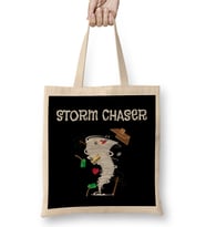 Cute Storm Chaser Tornado Lovers Severe Weather Bez Çanta Uzun Saplı