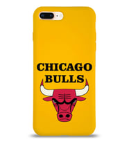 Apple iPhone 7 Plus Uyumlu Lansman Kılıf Chicago Bulls Tasarımlı Altı Kapalı İçi Kadife Kaplı  Kapak (Şeffaf)
