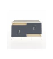 Kronos Konsol 6 Raflı 4 Kapaklı 176x59x99 Aytaşı-Antrasit/Aytaşı