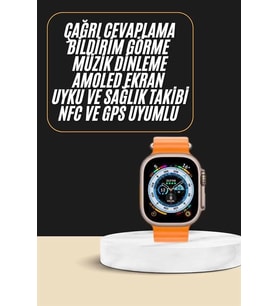 Akıllı Saat Amoled Ekran Bluetooth Bağlantılı Özel Tasarım Unısex