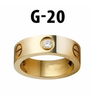 Kartier Taşlı Yüzük Gold Renk 17 Numara