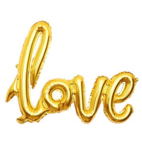 Folyo balon 20 inc love altın 50x40 cm pk:1-
