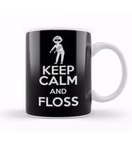 Flossing Keep Calm And Floss Kupa Bardak Porselen
