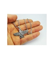 Ahura Mazda Unisex 925 Ayar Gümüş Kolye - Sevgiliye - Eşe - Babaya - Arkadaşa Hediye Kolye