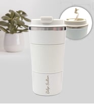Kişiye Özel 500 ML Beyaz Renk Çelik Termos