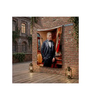 Mustafa Kemal Atatürk Takım Elbiseli poster Bayrak Raşel Kumaş 100x150 cm ATA47