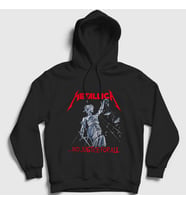 Presmono Unisex Siyah Lady Justice Metallica Kapüşonlu Sweatshirt 66987tt